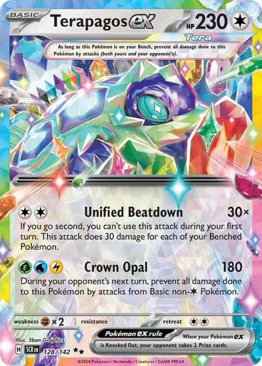 128/142 Terapagos ex  Pokemon Card  Stellar Crown Double Rare *MINT*