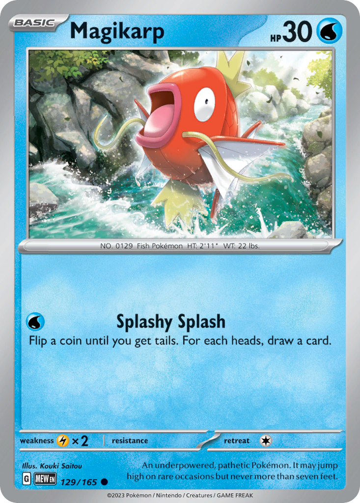 129/165 Magikarp  Pokemon Card  151 Common *MINT*