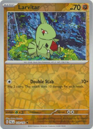 بطاقة بوكيمون Paldea Evolved 110/193 Larvitar Reverse Holo Common *MINT*