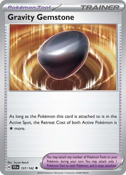 137/142 Gravity Gemstone  Pokemon Card  Stellar Crown Uncommon Pokemon Tool *MINT*