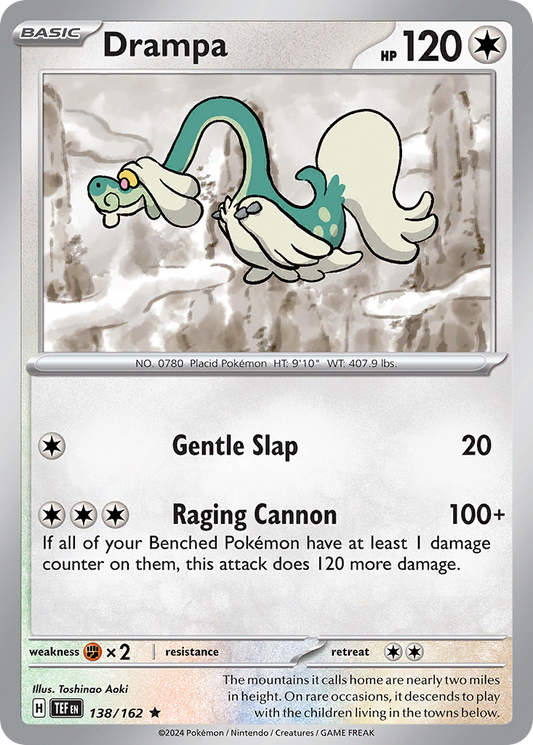 138/162 Drampa  Pokemon Card  Temporal Forces Holo Rare *MINT*