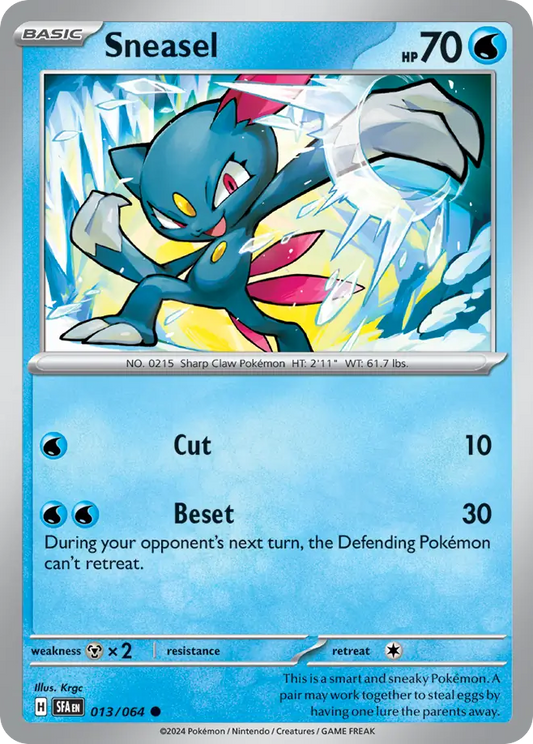 013/064 13/64 Sneasel Pokemon Card Shrouded Fable Common *MINT*