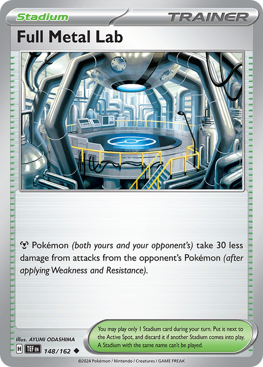 148/162 Full Metal Lab  Pokemon Card  Temporal Forces Uncommon Stadium *MINT*