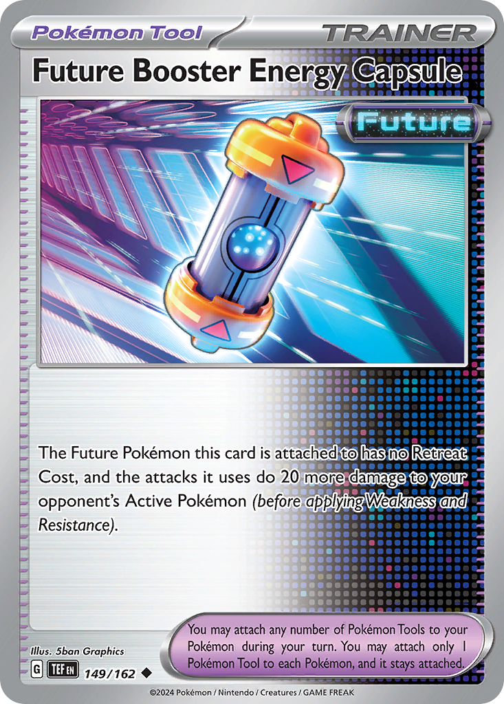 149/162 Future Booster Energy Capsule  Pokemon Card  Temporal Forces Uncommon Pokemon Tool, Future *MINT*