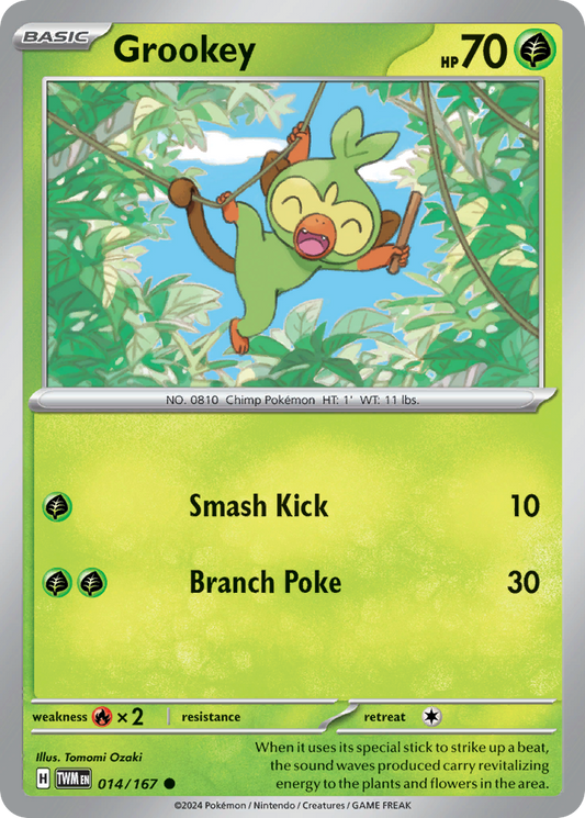 014/167 14/167 Grookey  Pokemon Card  Twilight Masquerade Common *MINT*