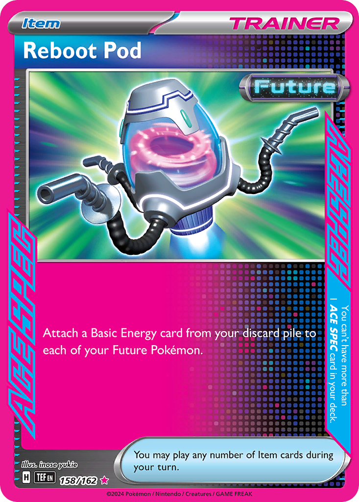 158/162 Reboot Pod  Pokemon Card  Temporal Forces ACE SPEC Rare Item, Future, ACE SPEC *MINT*