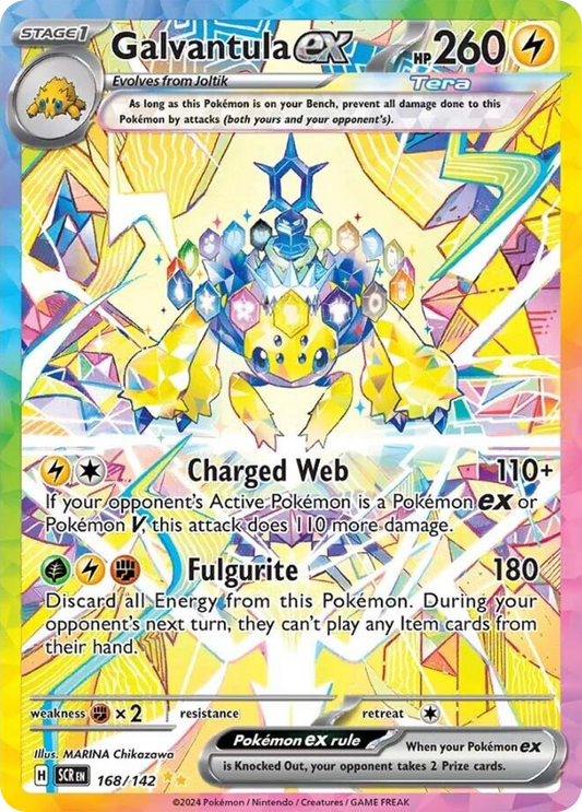 168/142 Galvantula ex  Pokemon Card  Stellar Crown Special Illustration Rare *MINT*