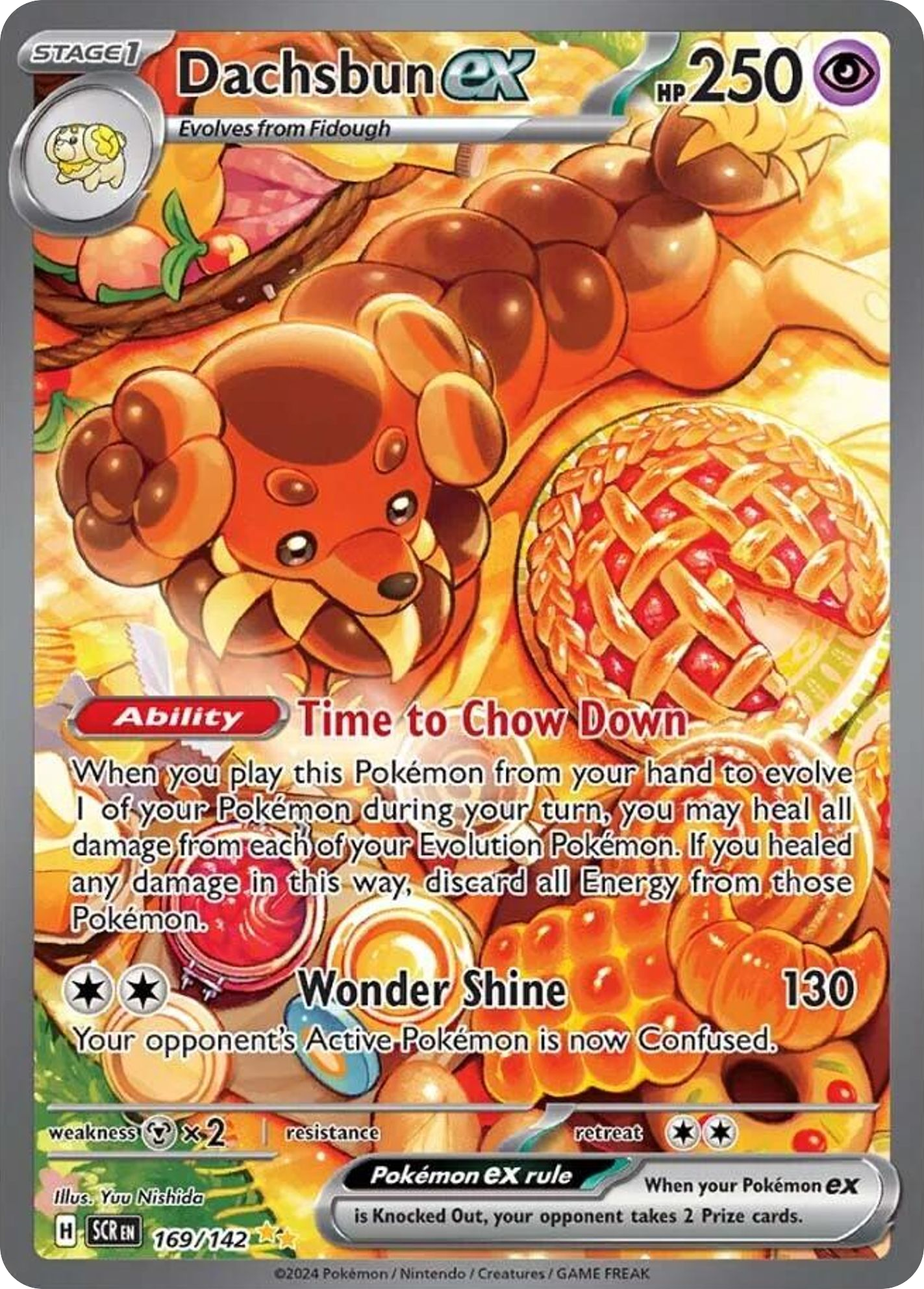 169/142 Dachsbun ex  Pokemon Card  Stellar Crown Special Illustration Rare *MINT*