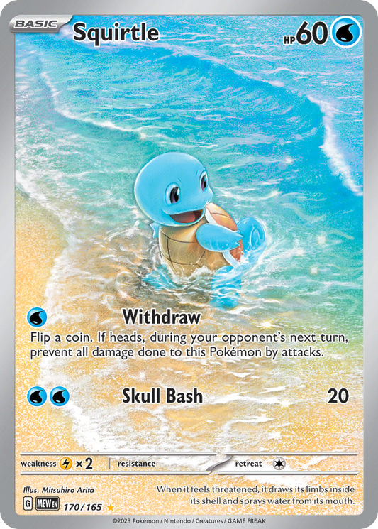 170/165 Squirtle  Pokemon Card  151 Illustration Rare *MINT*