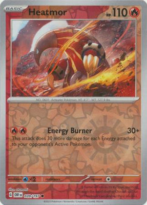 Pokemon Card Obsidian Flames 039/197 39/197 Heatmor Reverse Holo Common *MINT*