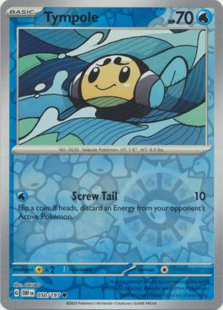 Pokemon Card Obsidian Flames 050/197 50/197 Tympole Reverse Holo Common *MINT*