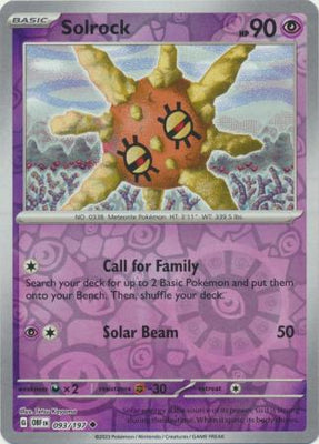 Pokemon Card Obsidian Flames 093/197 93/197 Solrock Reverse Holo Uncommon *MINT*