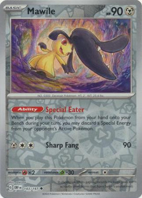 Pokemon Card Obsidian Flames 143/197 Mawile Reverse Holo Uncommon *MINT*