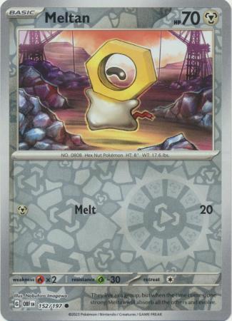 Pokemon Card Obsidian Flames 152/197 Meltan Reverse Holo Common *MINT*