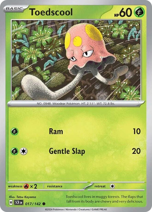 017/142 17/142 Toedscool  Pokemon Card  Stellar Crown Common *MINT*