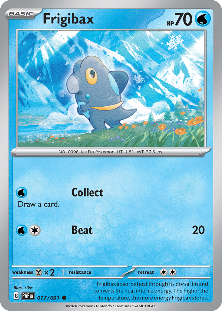 17/91 Frigibax  Pokemon Card  Paldean Fates Common *MINT*