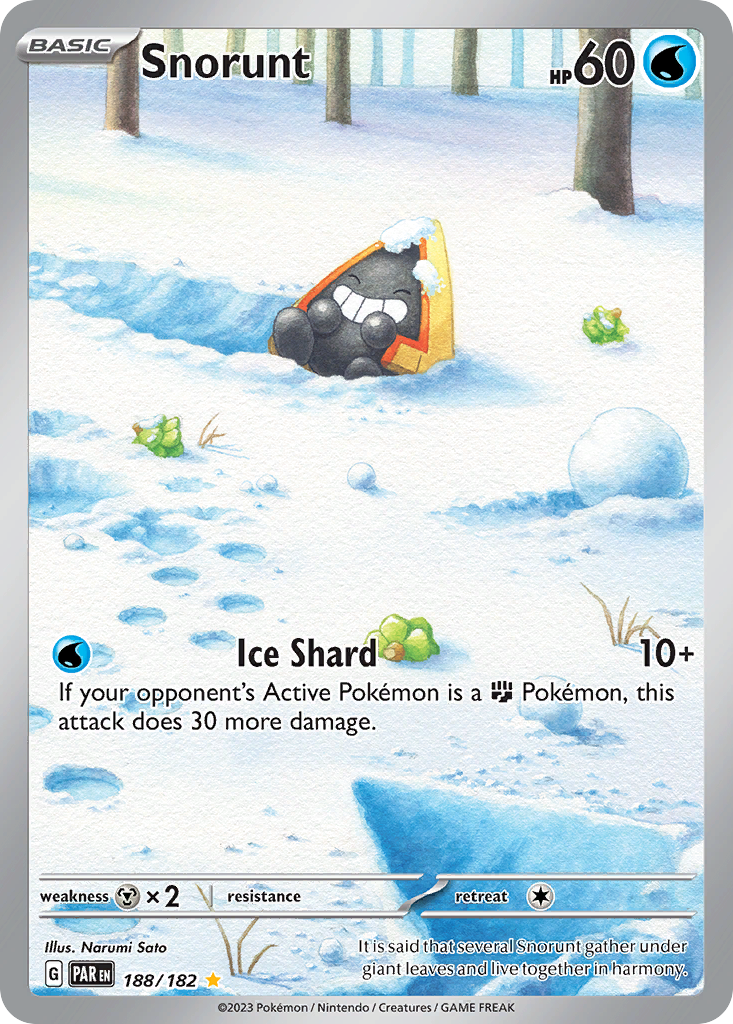 188/182 Snorunt  Pokemon Card  Paradox Rift Illustration Rare *MINT*