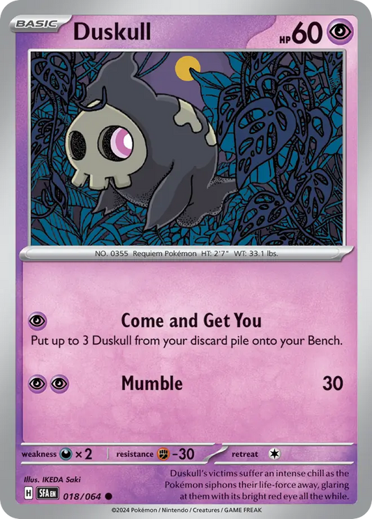 018/064 18/64 Duskull Pokemon Card Shrouded Fable Common *MINT*