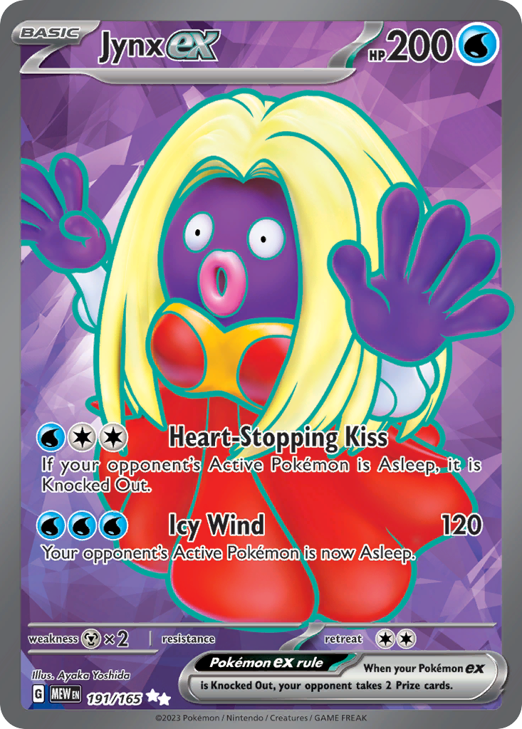 191/165 Jynx ex  Pokemon Card  151 Ultra Rare *MINT*