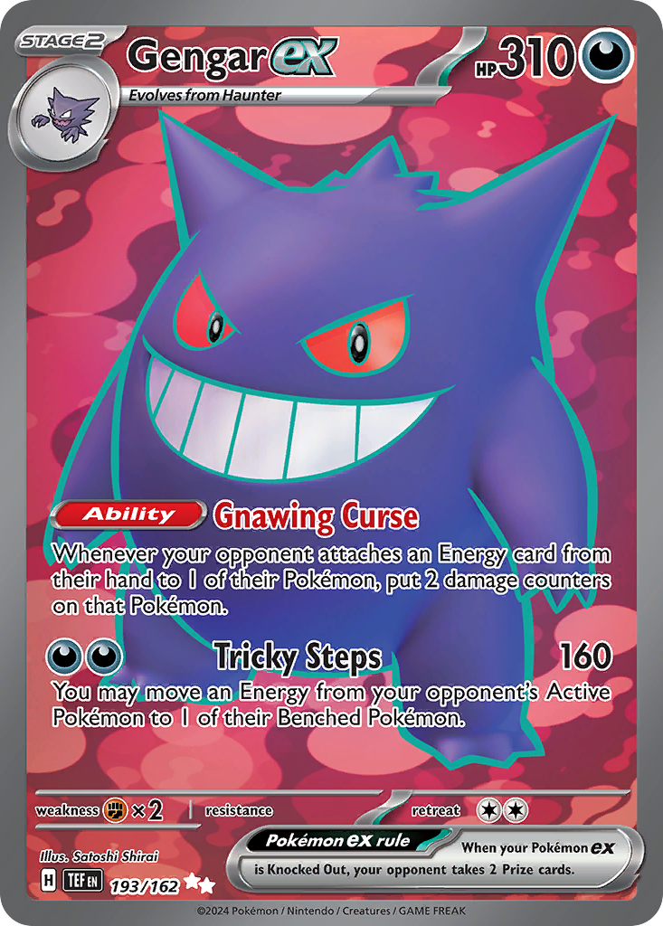 193/162 Gengar ex  Pokemon Card  Temporal Forces Ultra Rare *MINT*