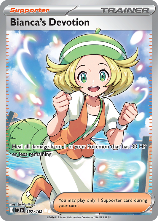 197/162 Bianca's Devotion  Pokemon Card  Temporal Forces Ultra Rare Supporter *MINT*