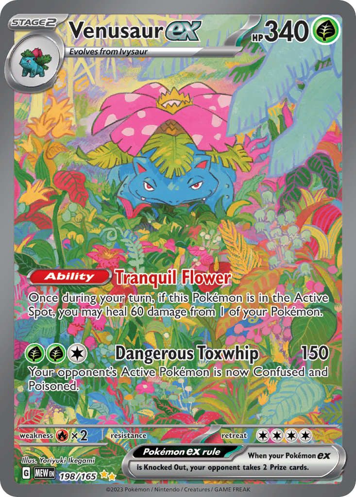 198/165 Venusaur ex  Pokemon Card  151 Special Illustration Rare *MINT*