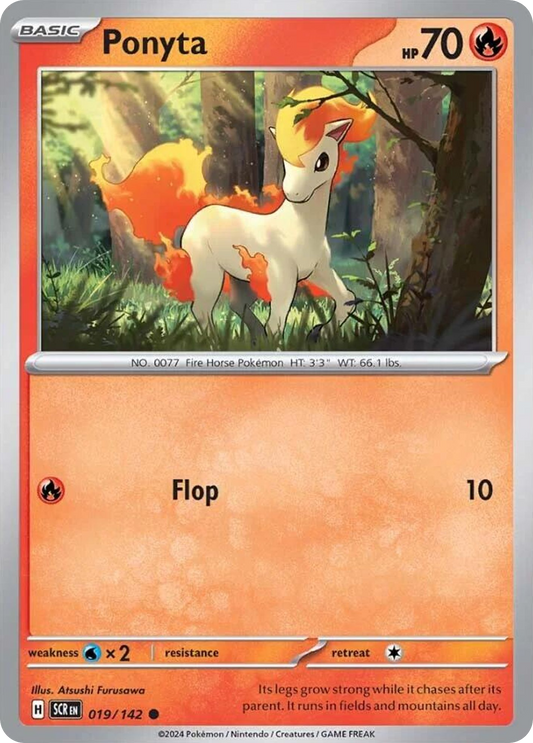 019/142 19/142 Ponyta  Pokemon Card  Stellar Crown Common *MINT*