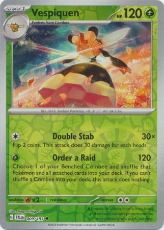 Pokemon Card Paldea Evolved 009/193 9/193 Vespiquen Reverse Holo Uncommon *MINT*