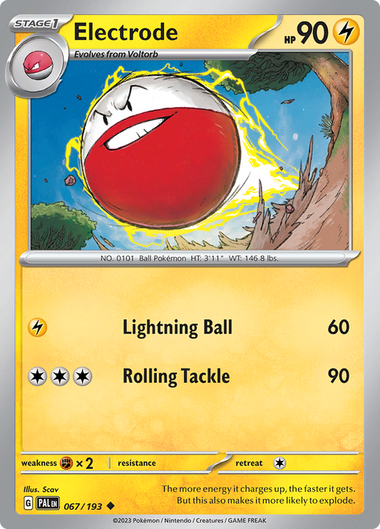 Pokemon Card Paldea Evolved 067/193 67/193 Electrode Uncommon *MINT*