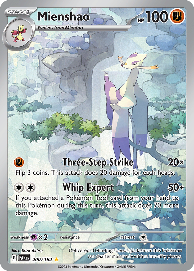 200/182 Mienshao  Pokemon Card  Paradox Rift Illustration Rare *MINT*