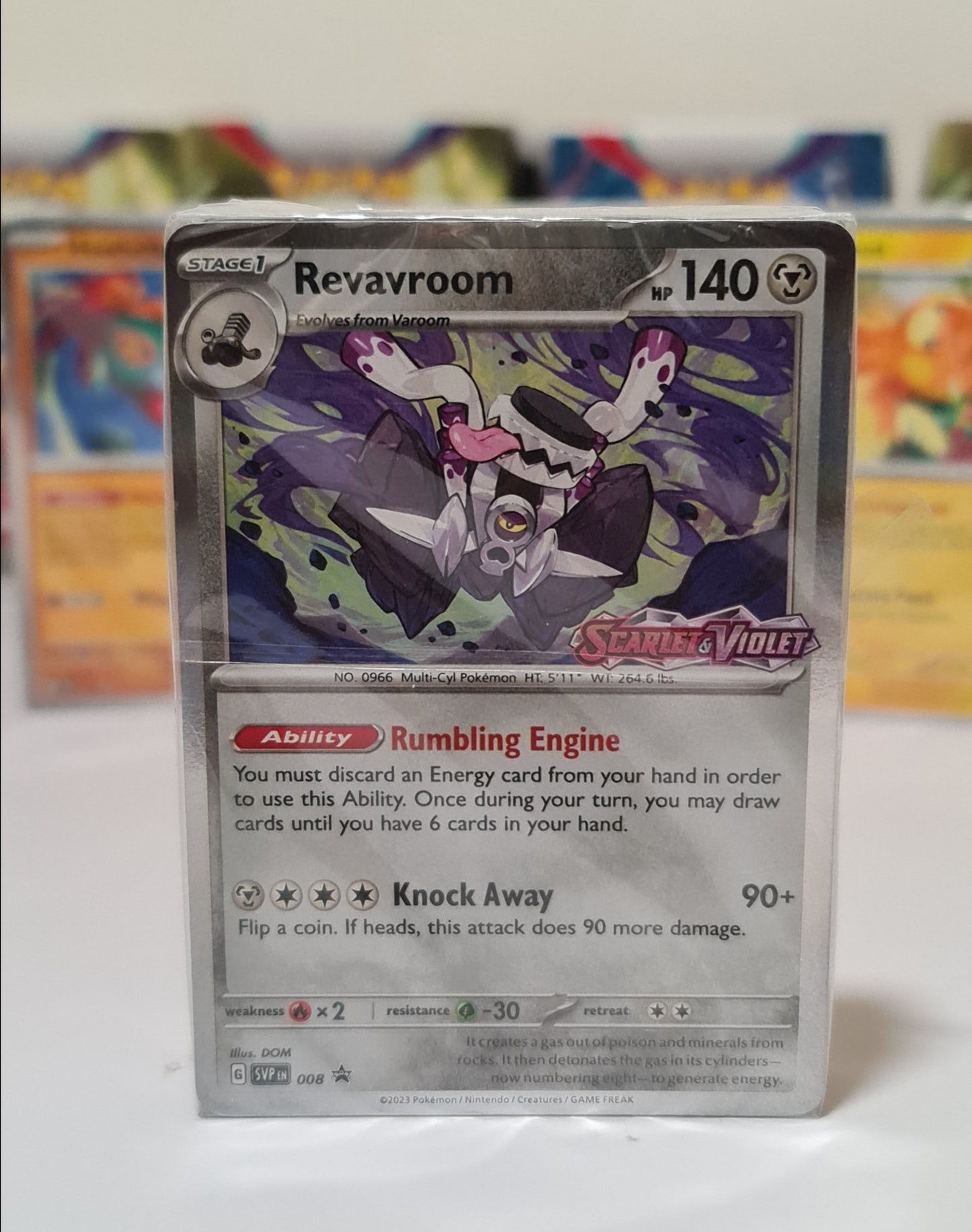 Pokemon Card SEALED SWSH Black Star Promos SVP 008 Revavroom Prerelease promo