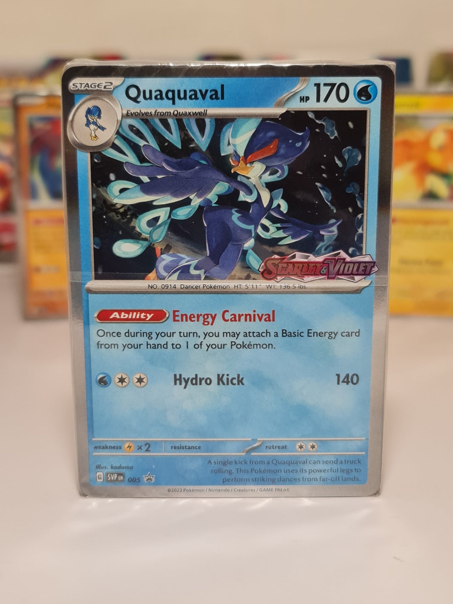 Pokemon Card SEALED SWSH Black Star Promos SVP 005 Quaquaval Prerelease promo