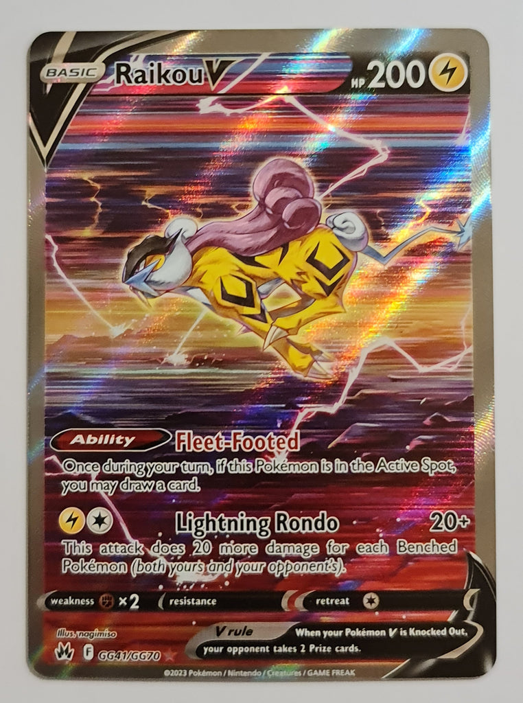 Pokemon Card - Raikou V Crown Zenith Galarian Gallery GG41/GG70