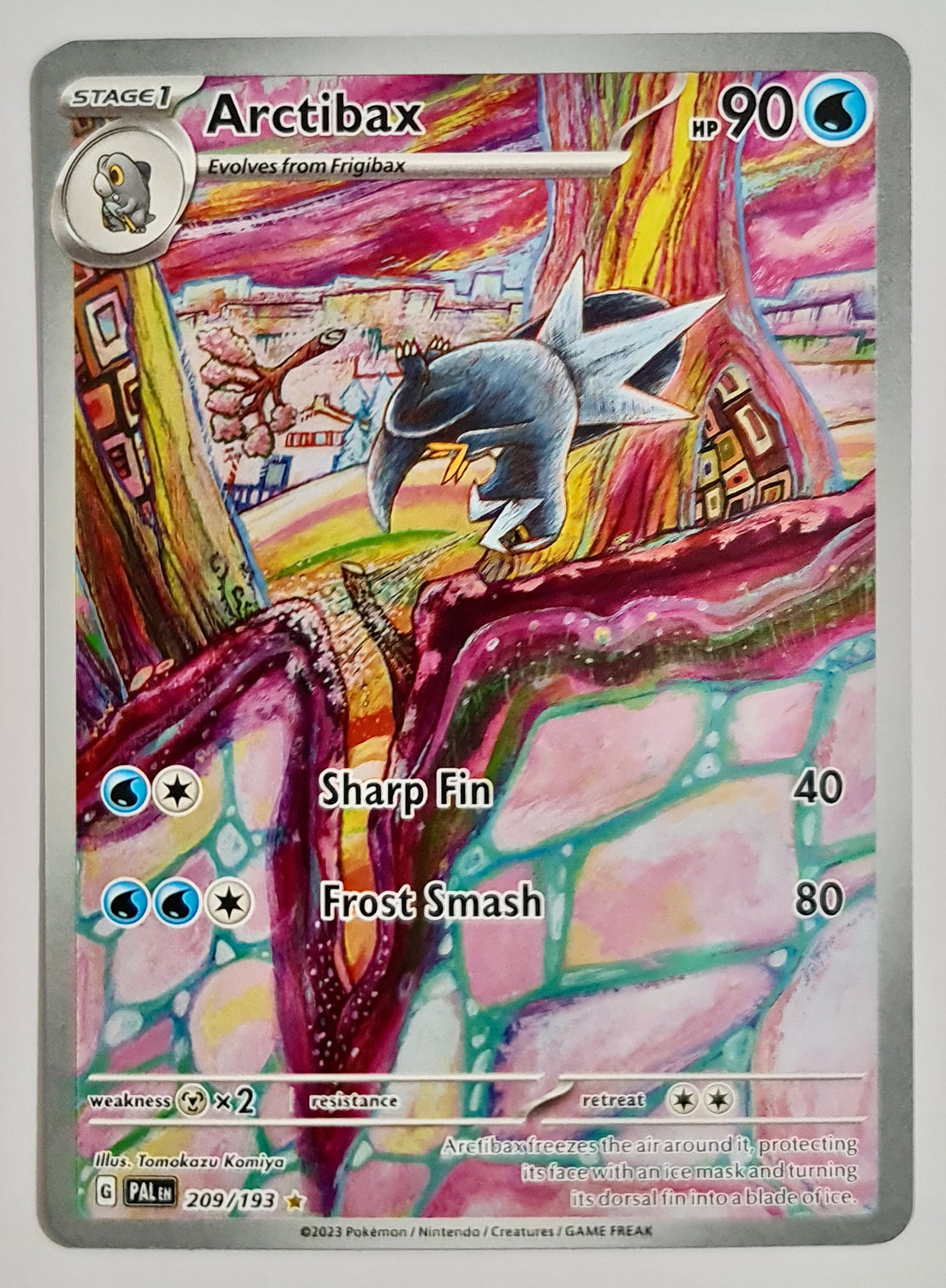 Pokémon TCG Paldean Arctibax Illustration Rare Scarlet & Violet Pokémon TCG Paldean Arctibax Illustration Rare Scarlet & Violet