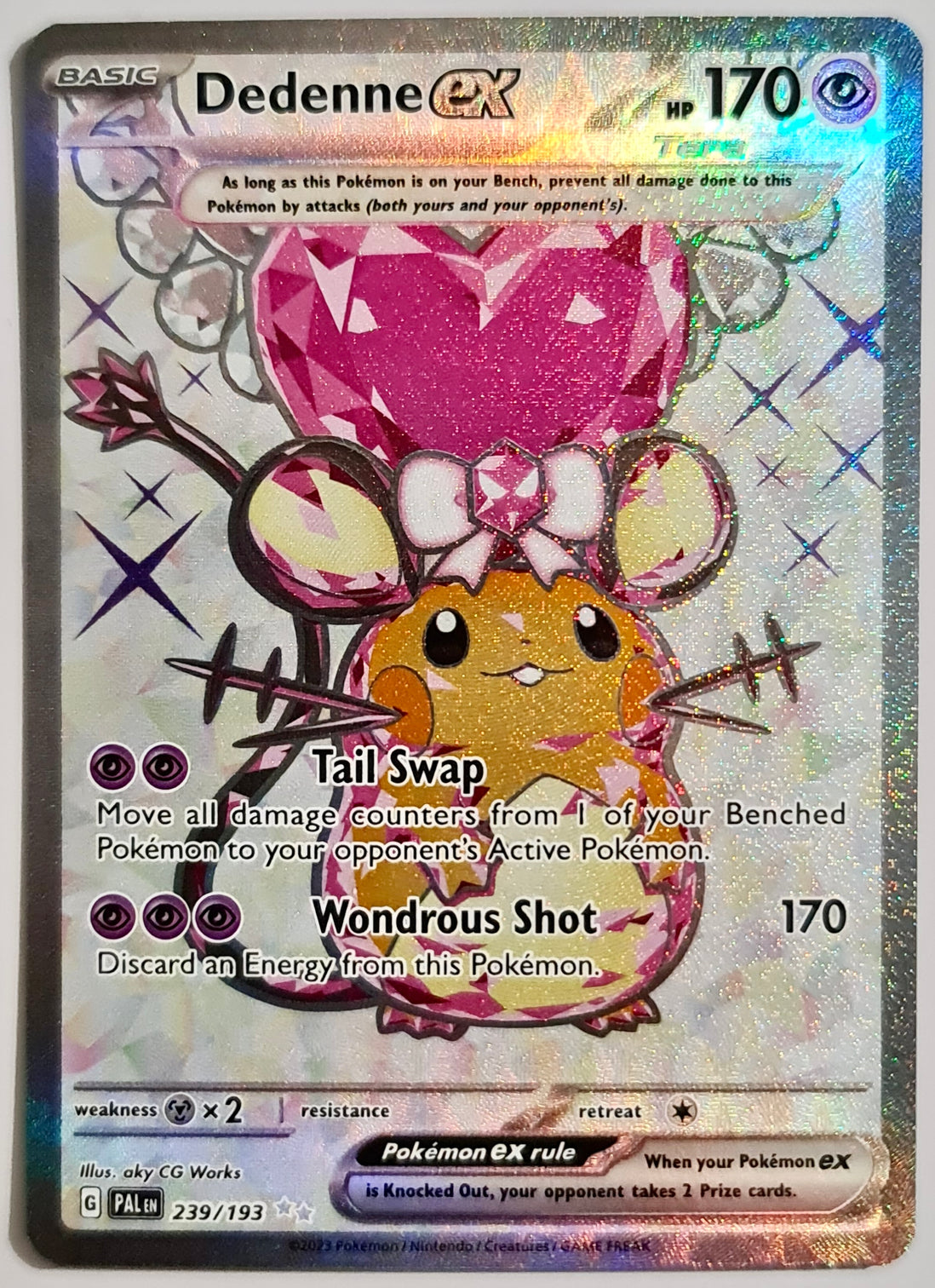 Dedenne Ex 239/193 Ultra Rare (UR) – Écarlate & Violet 02 Évolutions à Paldea – Carte Pokémon Neuve