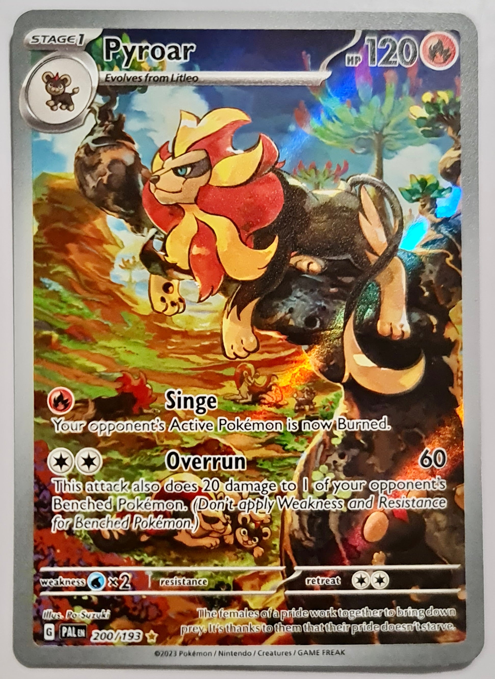 Pokemon Card Paldea Evolved 200/193 Pyroar Illustration Rare *MINT ...