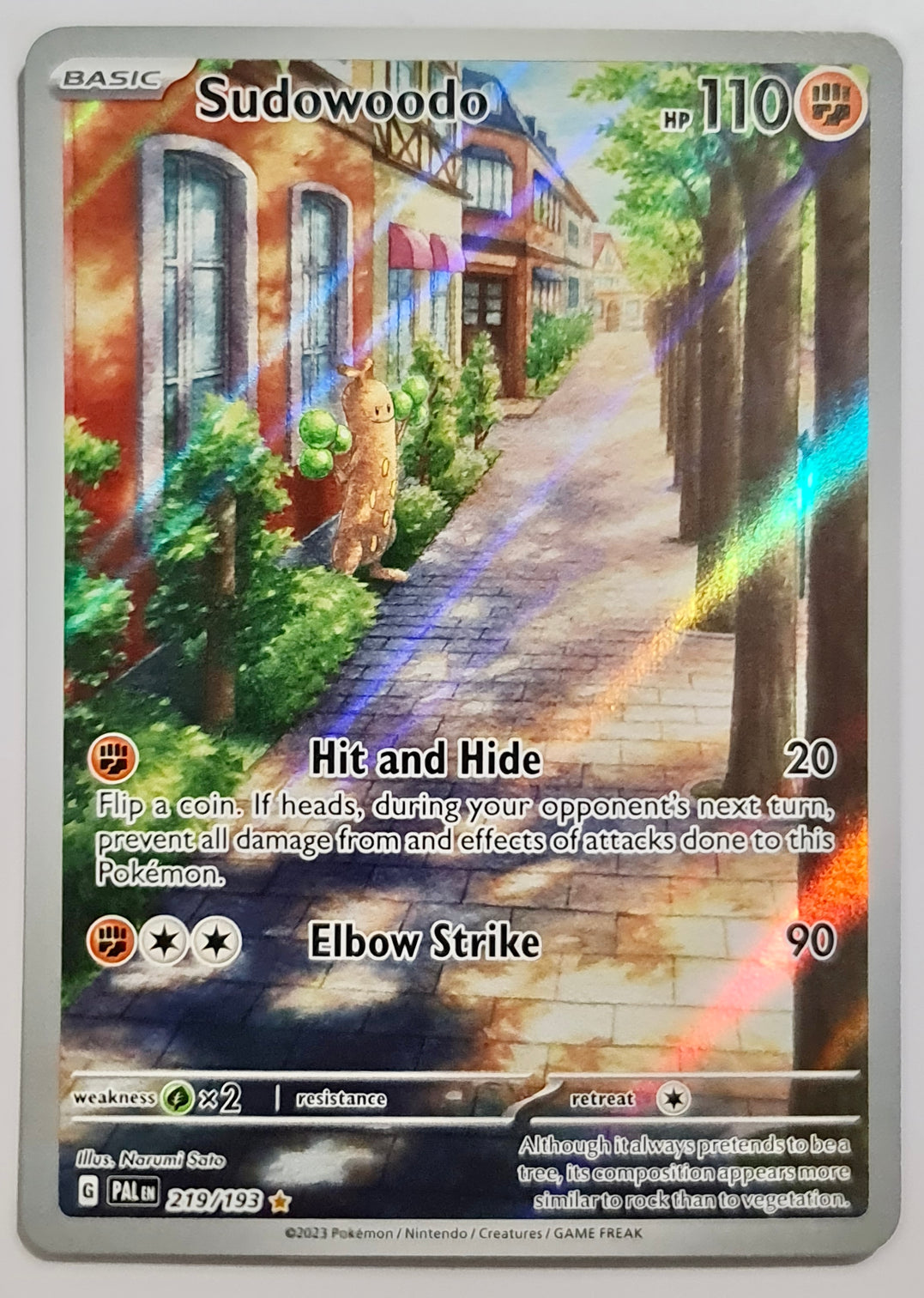 Pokemon Card Paldea Evolved 219/193 Sudowoodo Illustration Rare *MINT