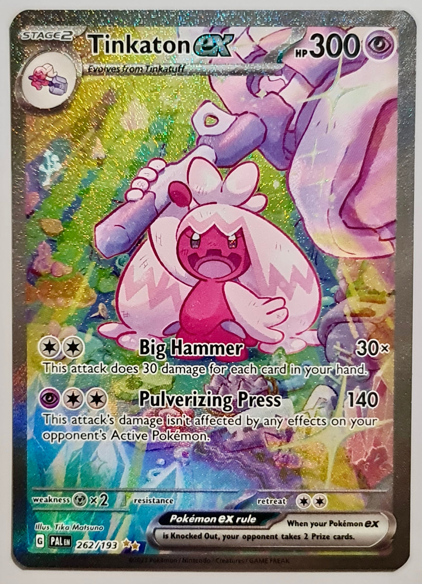 (S) Pokemon Card Paldea Evolved 262/193 Tinkaton ex Special Illustration Rare *MINT*