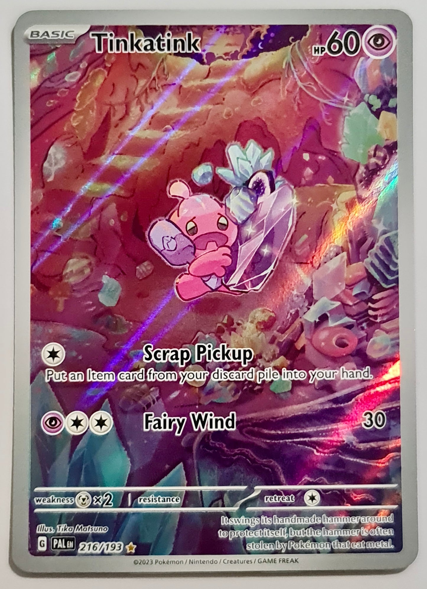 (S) Pokemon Card Paldea Evolved 216/193 Tinkatink Illustration Rare *MINT*