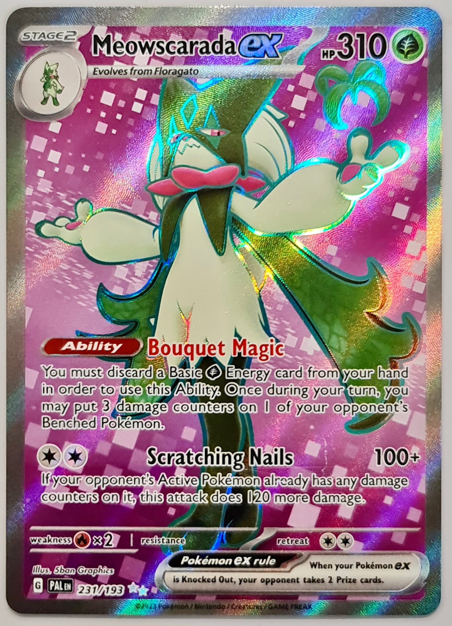 (S) Pokemon Card Paldea Evolved 231/193 Meowscarada ex Ultra Rare *MINT*