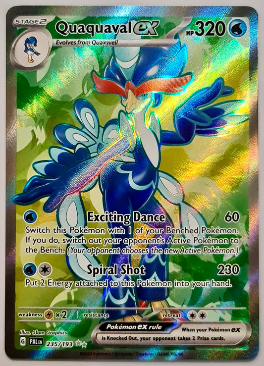 بطاقة البوكيمون Paldea Evolved 235/193 Quaquaval ex Ultra Rare *MINT*