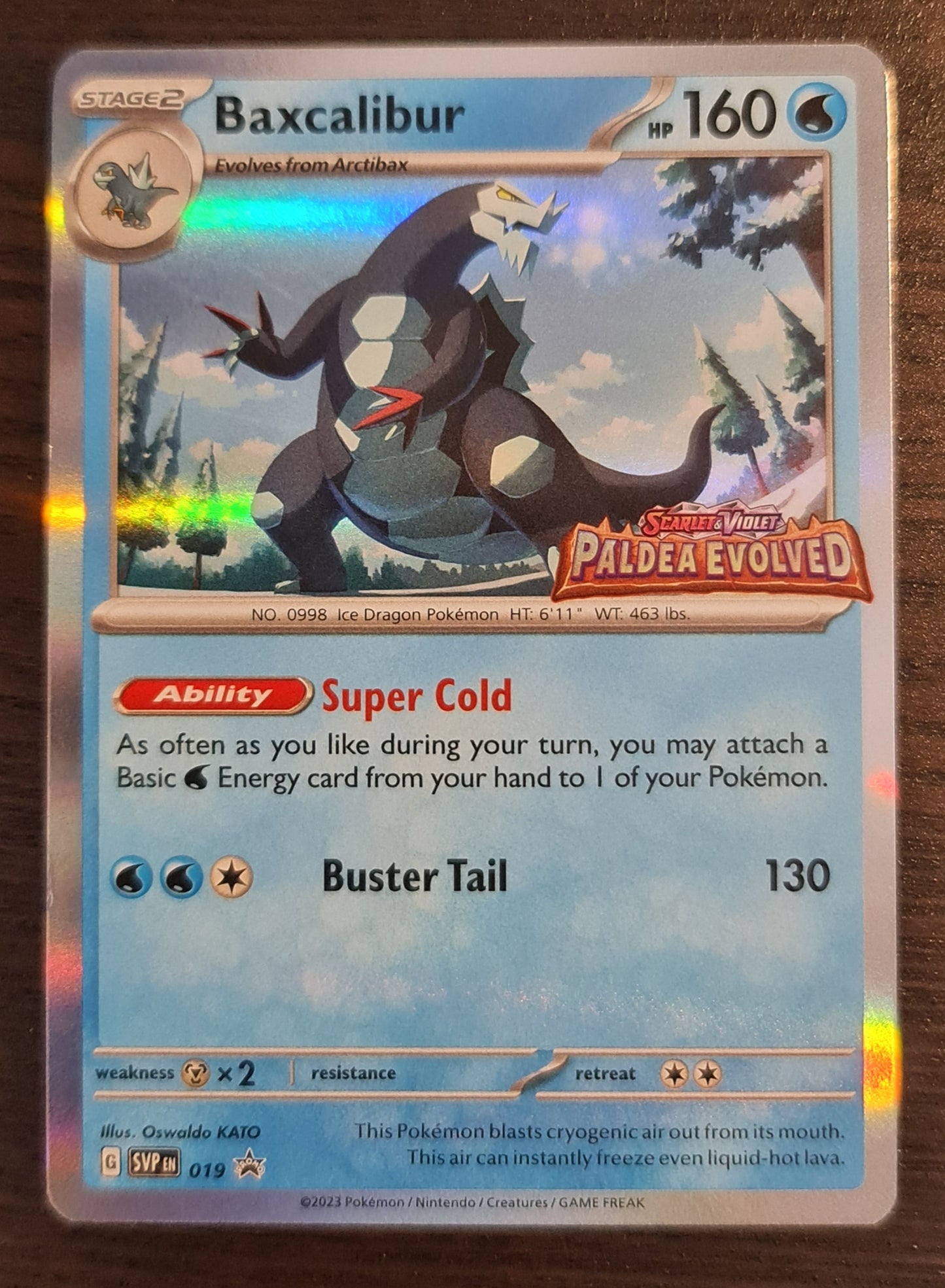 (S) Pokemon Card SVP-En 019 Baxcalibur Prerelease promo