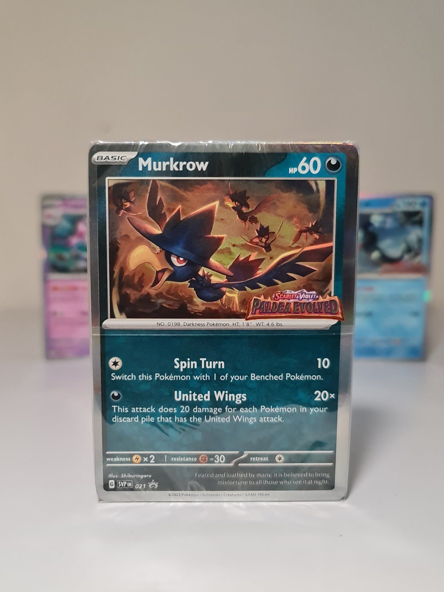 Pokemon Card SEALED SWSH Black Star Promos Murkrow SVP 021 Prerelease promo