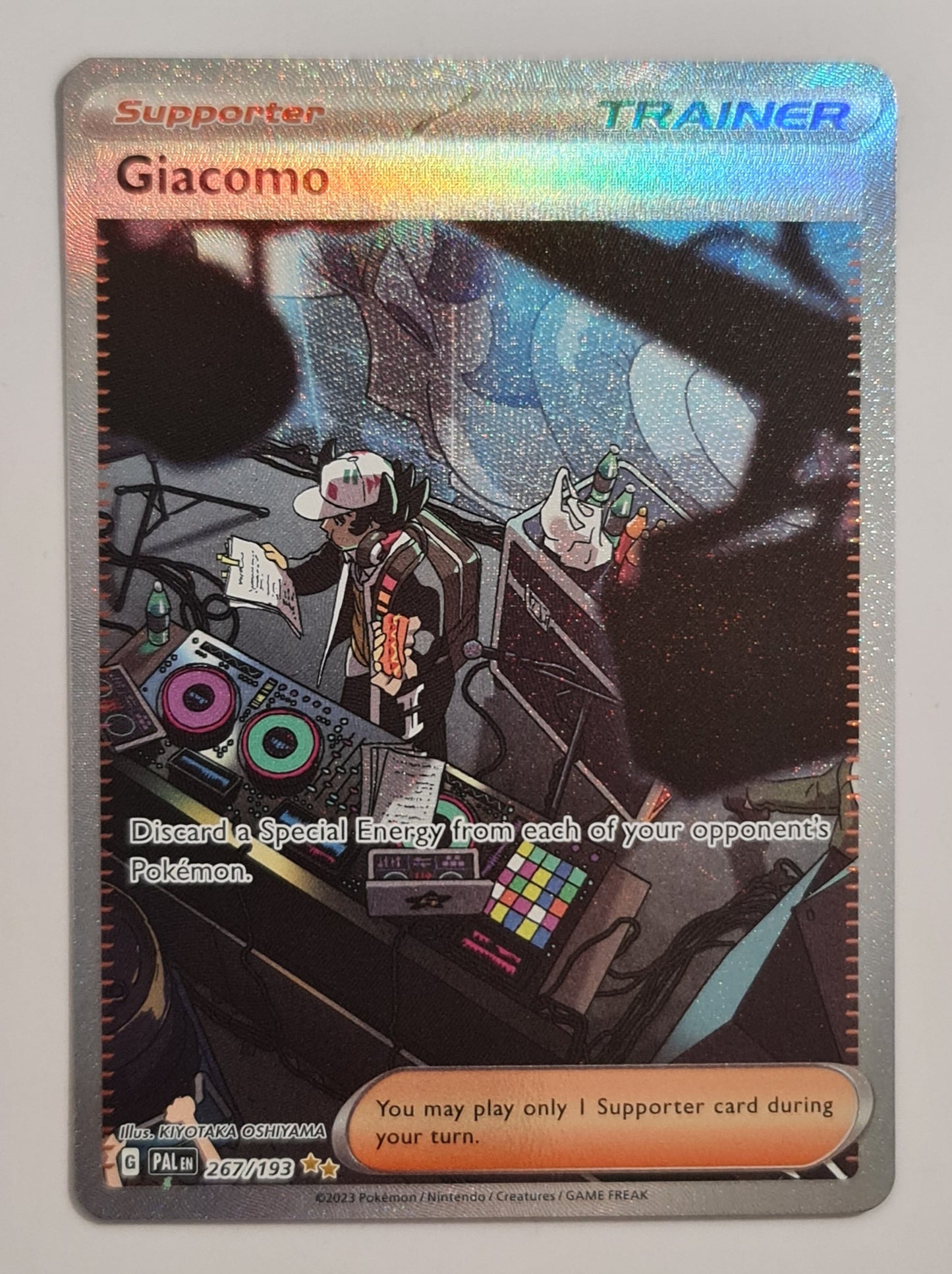 (S) Pokemon Card Paldea Evolved 267/193 Giacomo Supporter Special Illustration Rare *MINT*