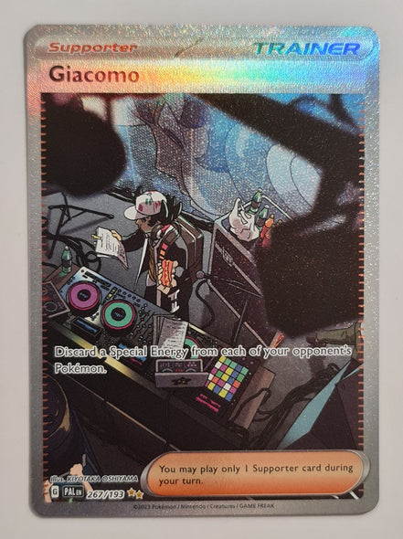 Pokemon Card Paldea Evolved 267/193 Giacomo Supporter Special Illustration Rare *MINT*