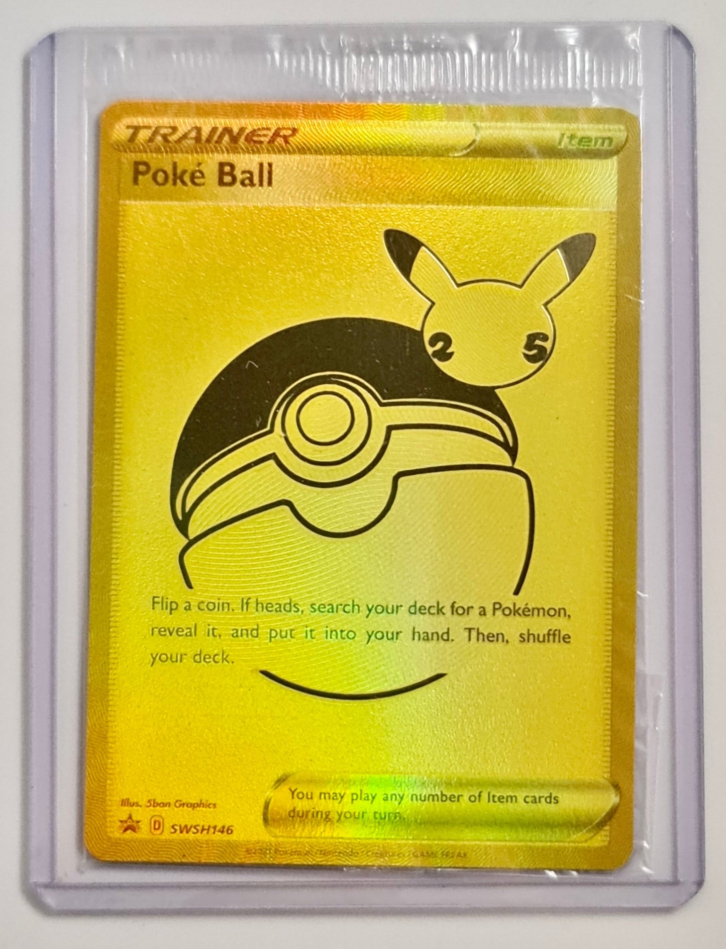 Pokemon Card SEALED SWSH Black Star Promos SWSH146 Poke Ball Gold promo