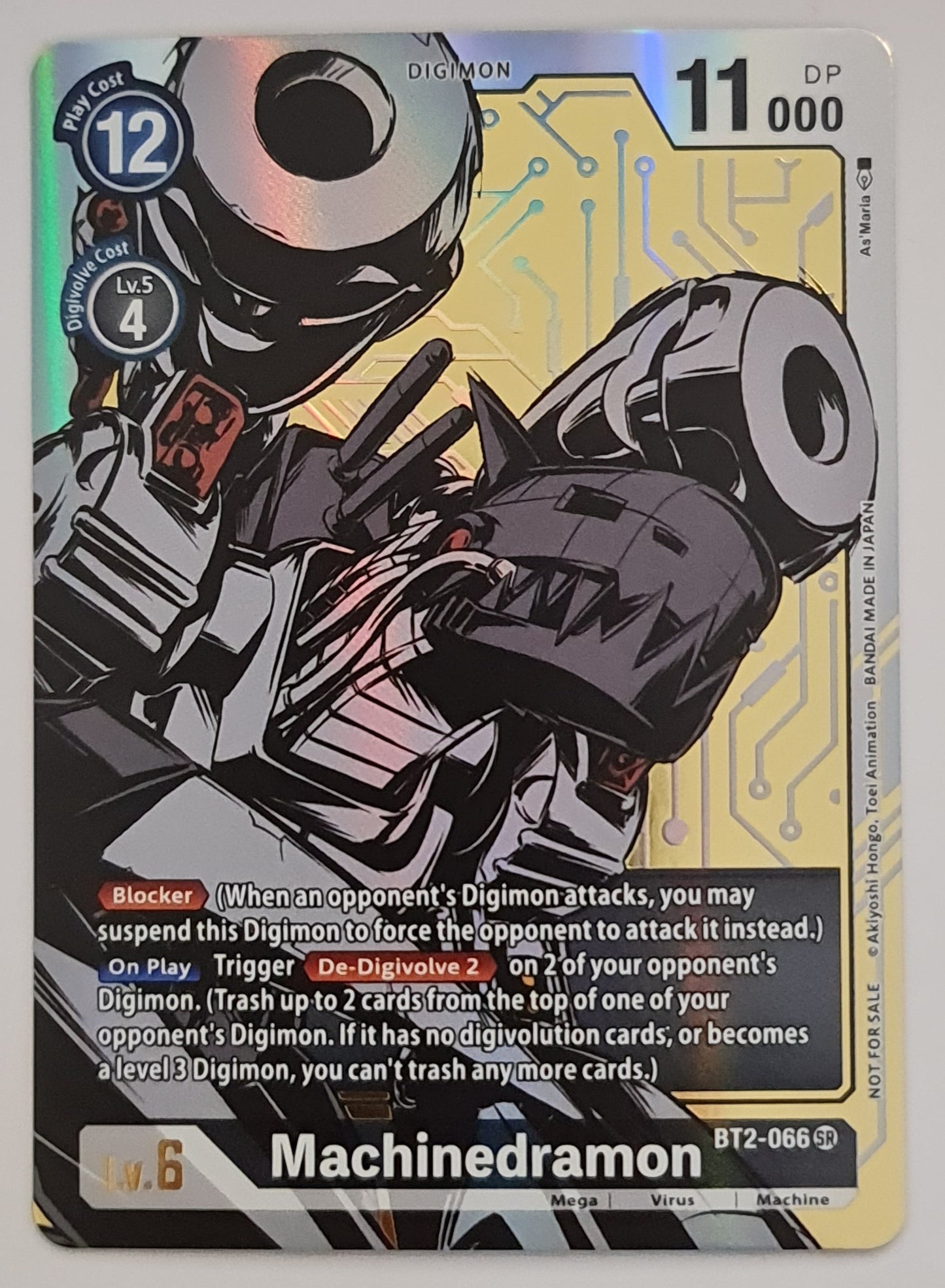 <transcy>デジモンカードVer1.0マシーンドラモンBT2-066SR</transcy>