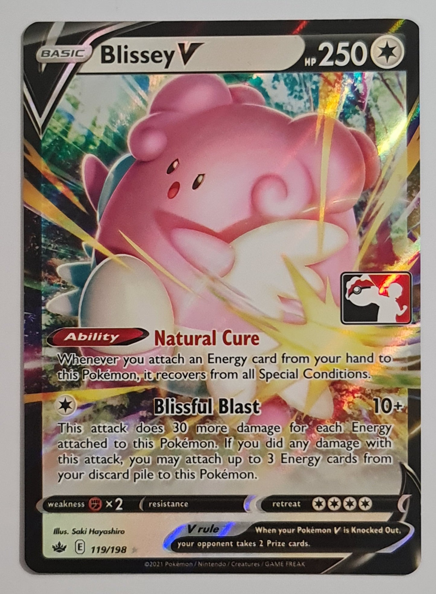 (S) Pokemon Card 119/198 Blissey V Prize Pack Series One 1 Play Pokemon Stamped