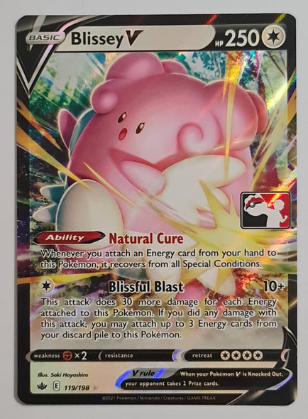 <transcy>لعبة Pokemon Card Chilling Reign 119/198 Blissey V Ultra Rare</transcy>