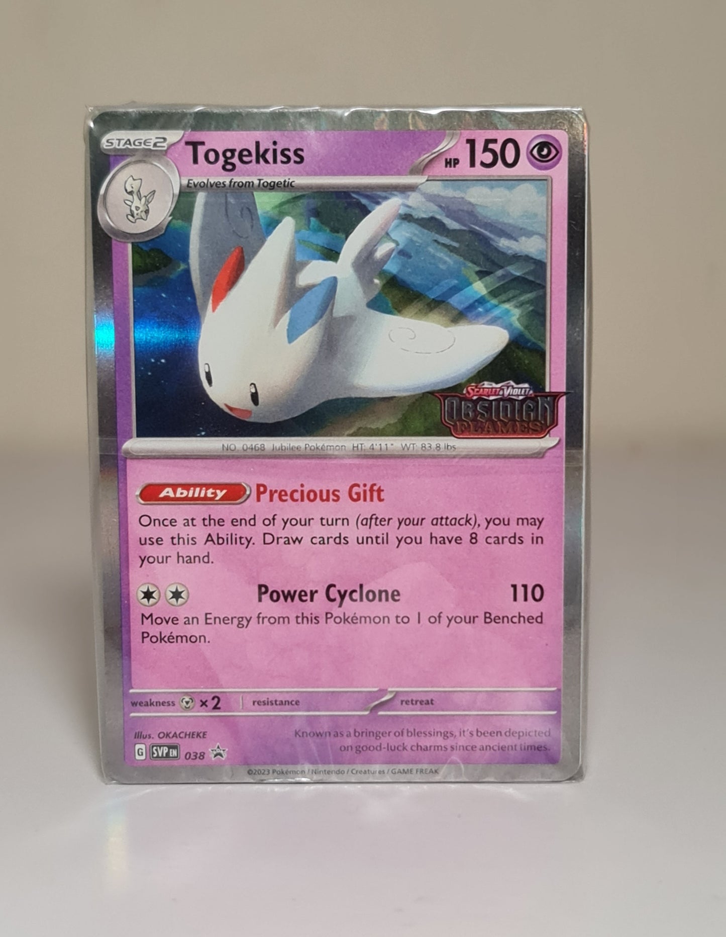 Pokemon Card SEALED SWSH Black Star Promos SVP 038 Togekiss Prerelease promo